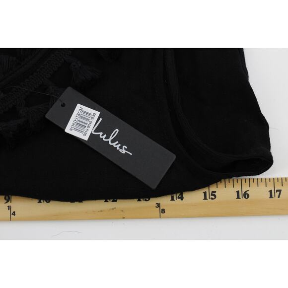 Lulus black one strap cropped bandeau top womens medium coquette girlcoreblock - Picture 7 of 7